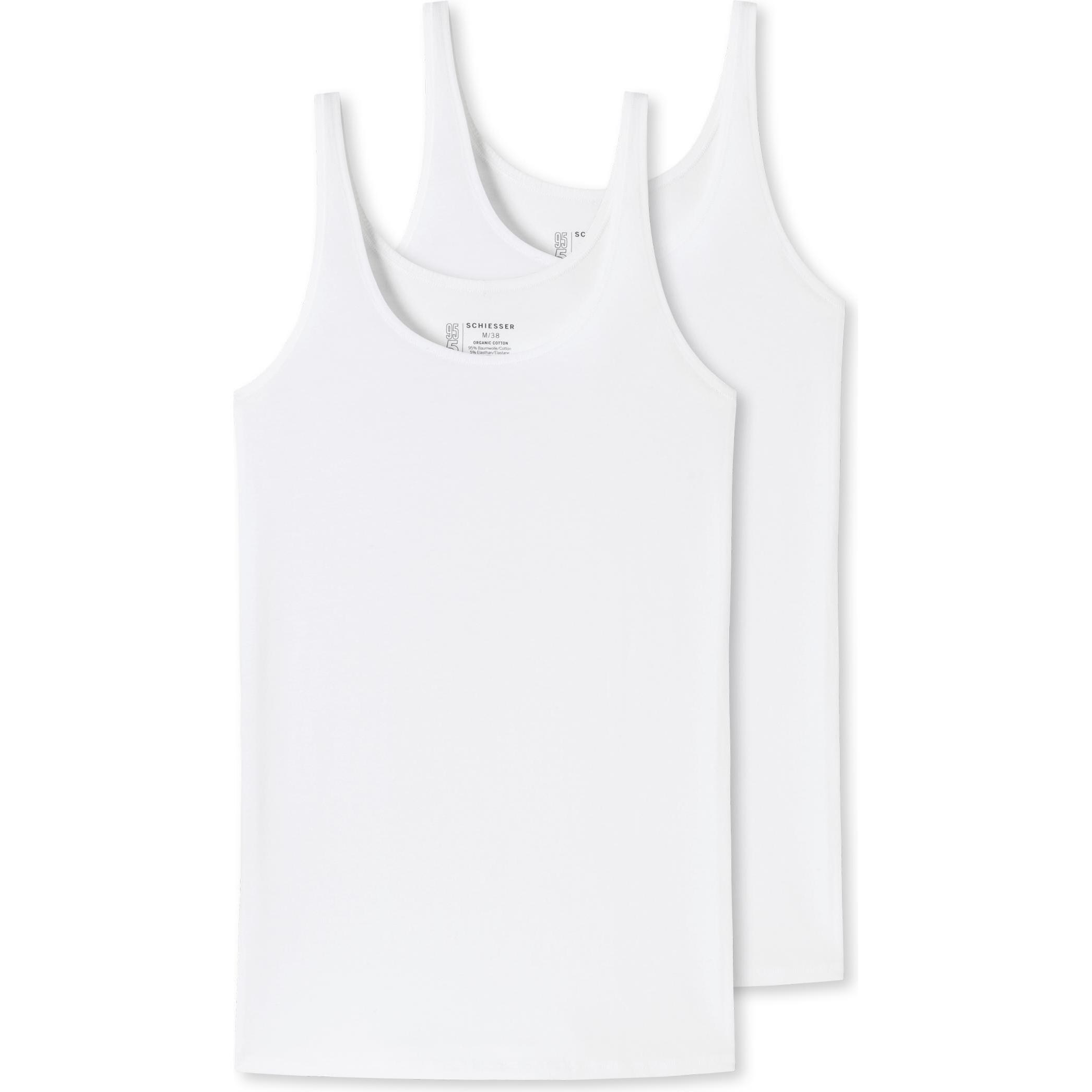 Schiesser, Damen, Shirt, Tops, Weiss, (46)