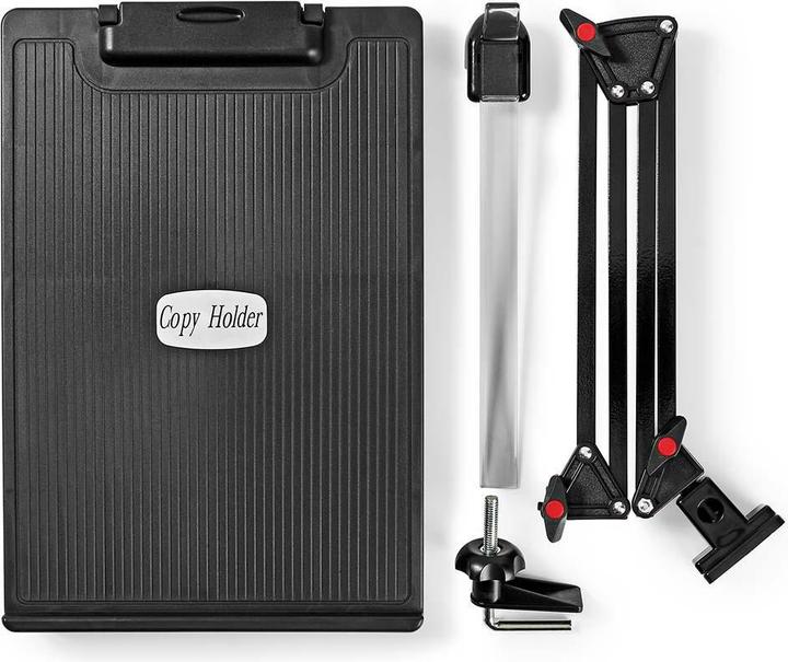 Immagine prodotto Nedis Portadocumenti Portadocumenti Ergonomico Portadocumenti Completamente Mobile da Scrivania Nero (1x)