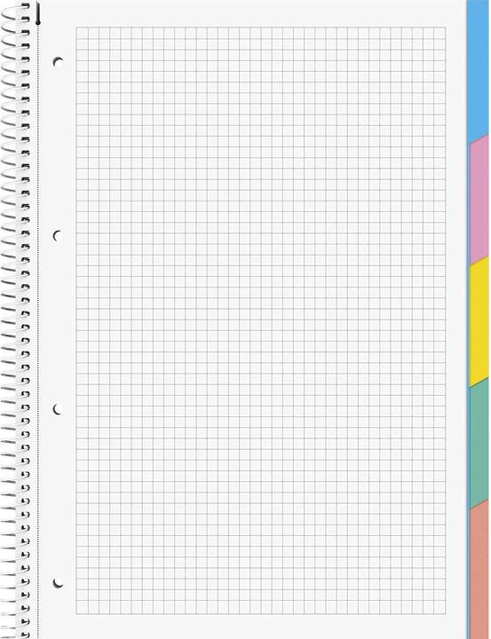 Actual product image College notebook with register (A4, Plain, Soft cover)