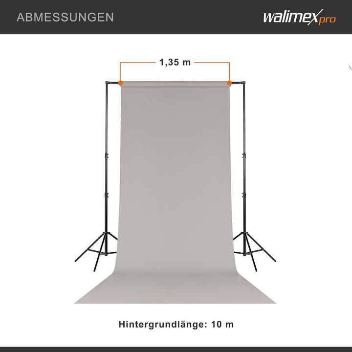 Produktbild Walimex pro Hintergrundkarton 1,35x10m, light grey (135 cm)