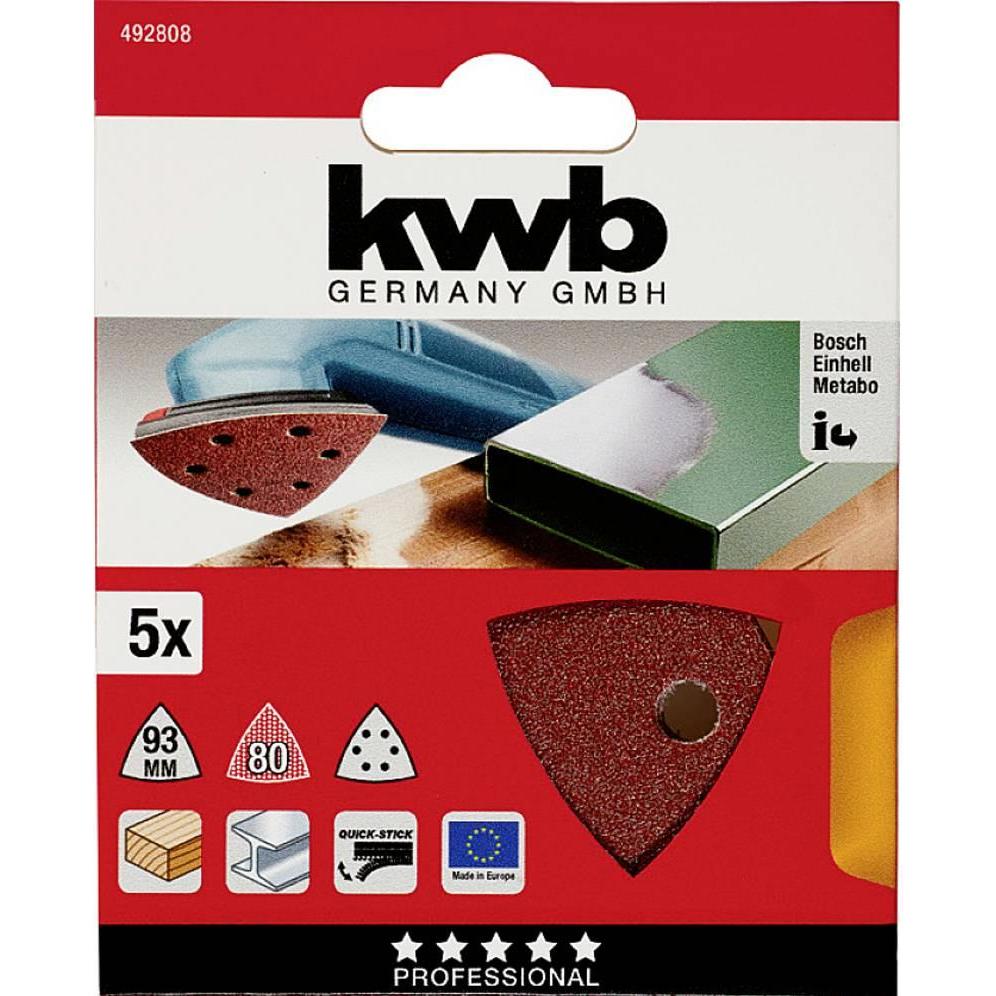 Thumbnail - kwb, Schleifmittel, Delta-Haftscheiben K80 /5Stück (80)