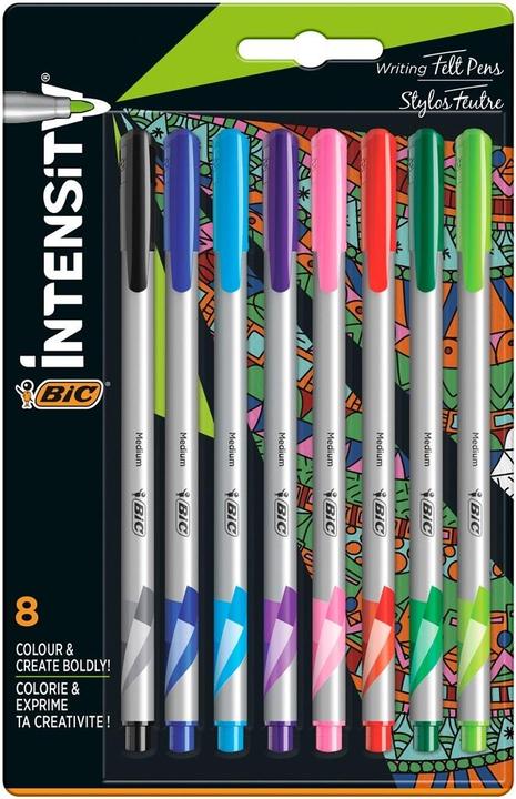 Produktbild Bic Intensität mittlere Fineliner 8 Stück (Mehrfarbig, 8x)