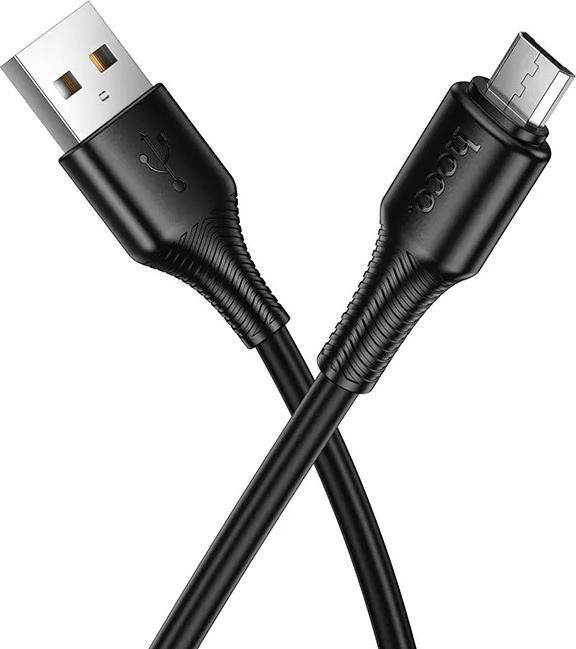 Actual product image Hoco Cable Cable USB A to Micro USB 2,4A 1 m X120 black (1 m, USB 3.0)
