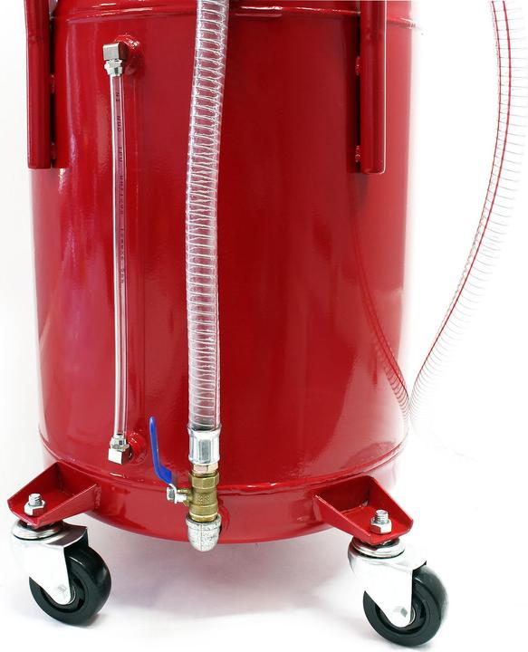 Actual product image Wiltec Appareil Récupérateur d'huile pneumatique Mobile 68L Hauteur réglable 98-157cm Vidange Huile usagée