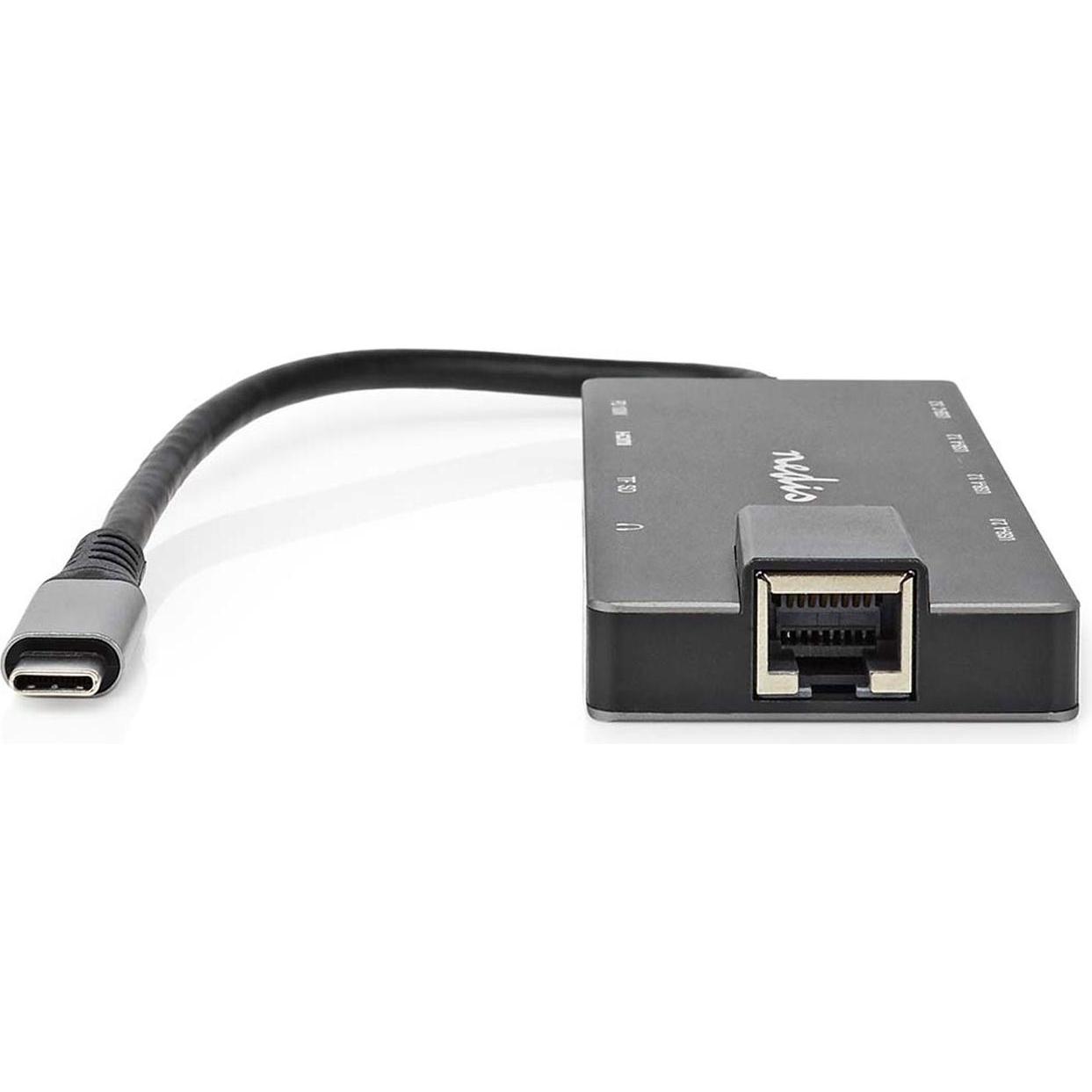 Thumbnail - Nedis CCBW64775AT02 USB-Adapter USB 3.2 Gen 1 USB-C™ Buchse HDMI™ Ausgang / RJ45 Buchse / SD / 2X U (USB-C, 10 Ports), D...