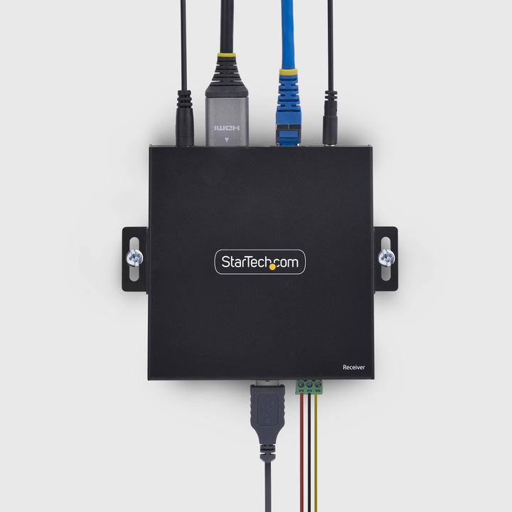 Image du produit StarTech .com IH2006-KVM-RX, Destinataire, Avec fil, 3840 x 2160 pixels, 60 Hz, Noir, Métal
