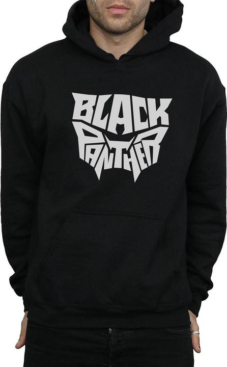 Actual product image Mens Black Panther Worded Emblem Hoodie (XL)