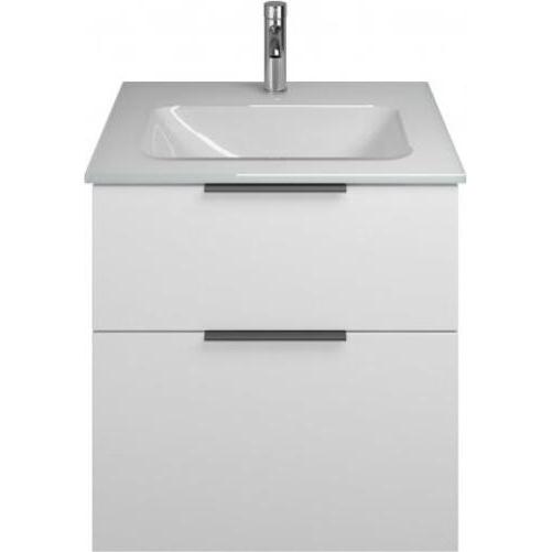 burgbad, Badmöbelset, Eqio Glas-Waschtisch inklusive Waschtischunterschrank, Breite 620 mm