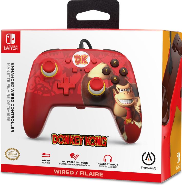 Produktbild PowerA Switch Controller Enhanced wired Donkey Kong Flex (Switch OLED, Switch)