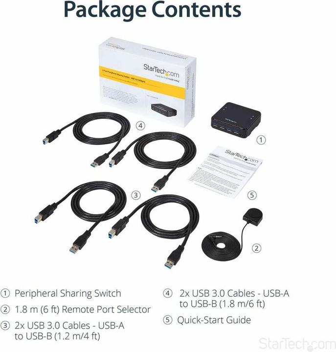 Produktbild StarTech USB 3.0 Sharing Switch (USB-B, 4 Ports)