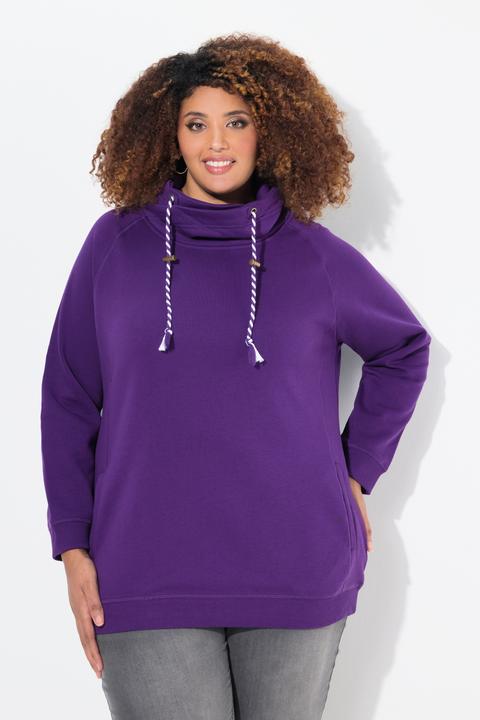 Produktbild Ulla Popken Sweatshirt, weiter Stehkragen, Taschen, Raglan-Langarm (54)
