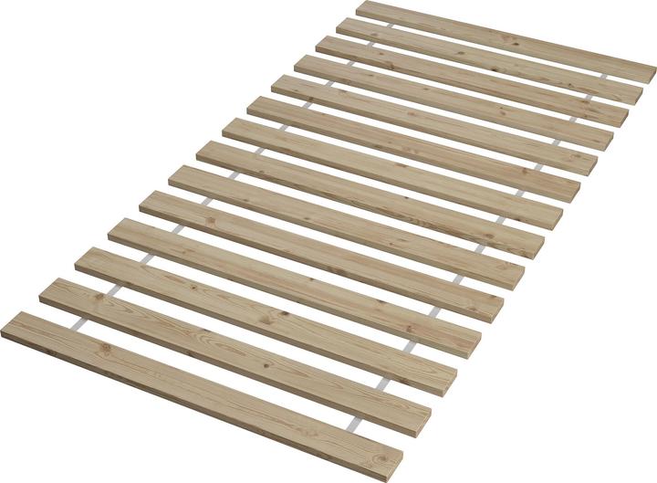 Produktbild Erst-Holz Einzelbett Bettrahmen 120x200 Futonbett Kieferbettgestell Massivholz natur Rollrost 60.38-12 (120 x 200 cm)