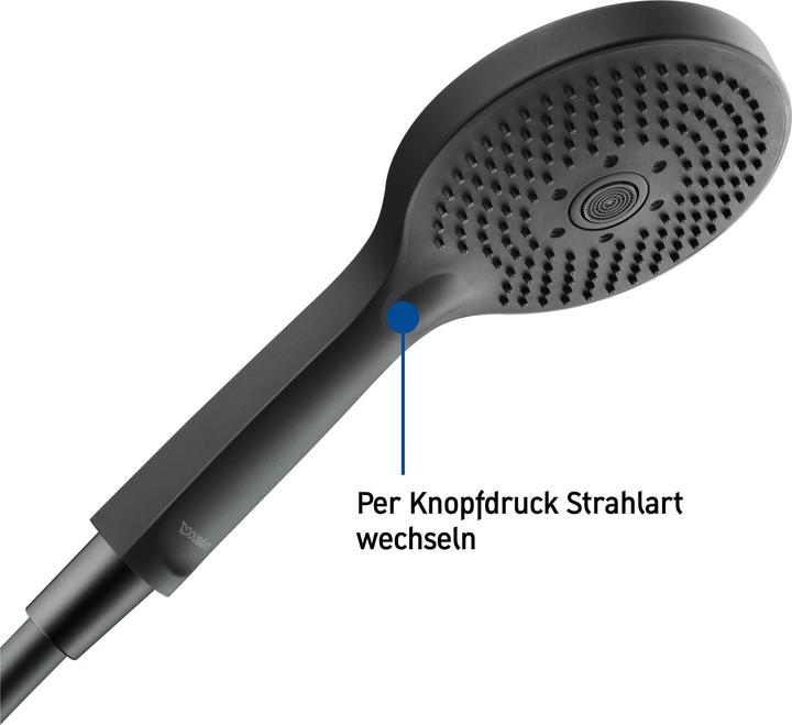 Actual product image Duravit hand shower 3jet Click! 120 MinusFlow, UV065201 (3 Beam types, 9.50 l/min)
