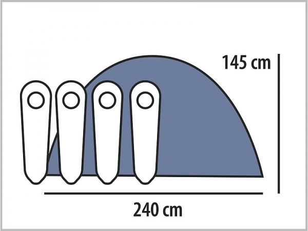 Produktbild Semptec Automatik-Kuppelzelt für 4 Personen (Kuppelzelt, 3.50 kg, 4 Personen)