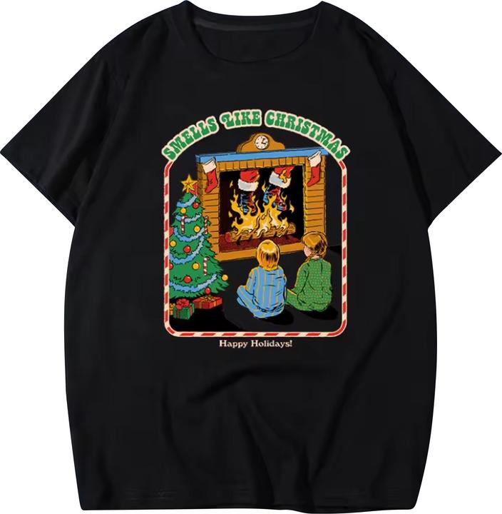 Actual product image Steven Rhodes Unisex Adult Smells Like Christmas T-Shirt (L)