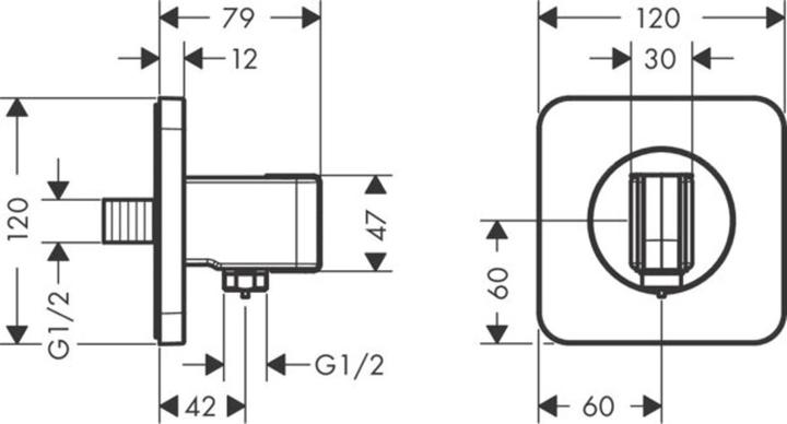 Produktbild hansgrohe HG Brausehalter AXOR CITTERIO E softsquare mattschwarz