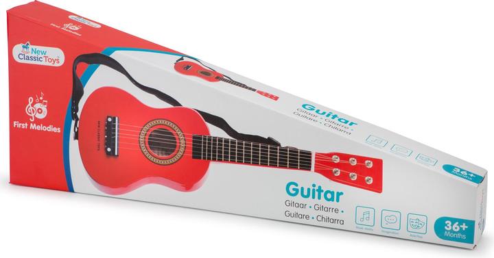 Actual product image New Classic Toys Guitar - Red (German, French, Italian, English)