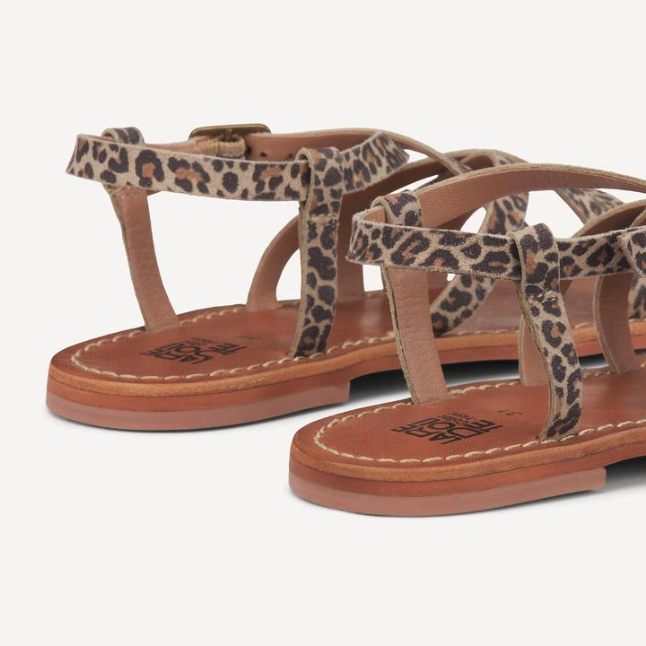 Produktbild La Redoute Collections Ledersandalen mit Riemen und Leopardenmuster (32)