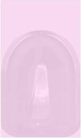 Actual product image MSV Patère Transparent Sur Fond Rond 8cm Rose Pastel