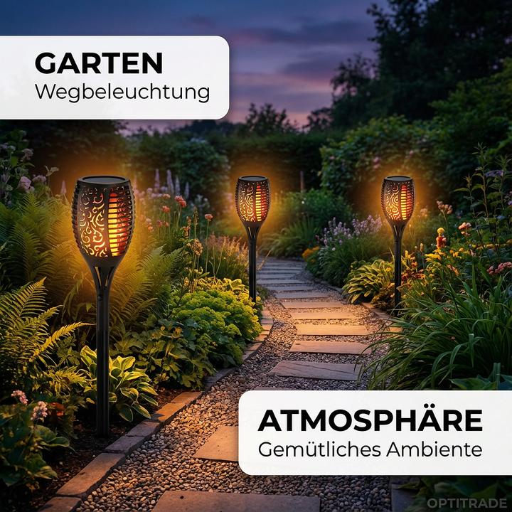 Actual product image Solar lamp with flame effect 50 cm