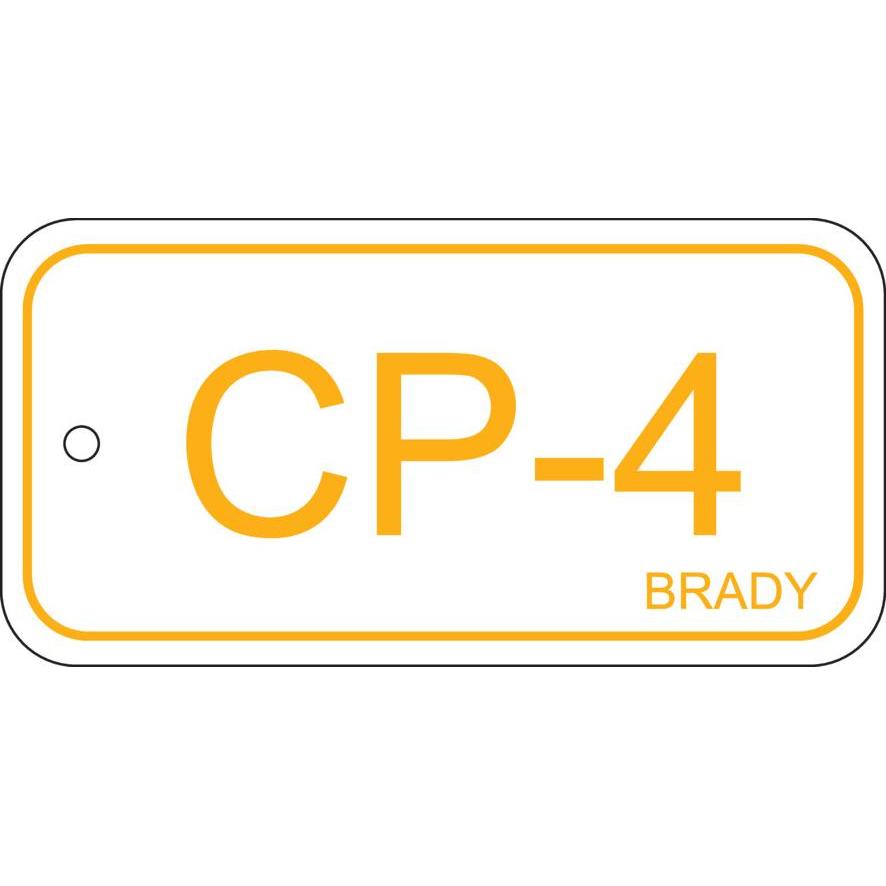 Brady B-7527, Polypropylen Schild, Energy Source Tag - Control Panel, 75 x 38mm, Gelb auf Weiss, Be (ENERGY TAG-CP-4-75X38MM-PP/25)