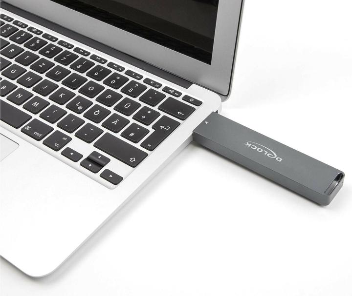 Image du produit Delock Boîtier externe pour disque dur M.2 NVMe PCIe SSD ou SATA SSD (M.2 2230, M.2 2242, M.2 2260, M.2 2280)