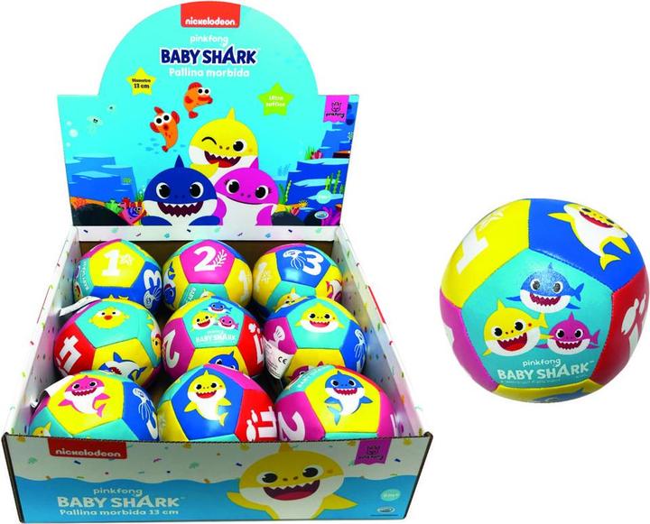 ODS Baby Shark - Baby Ball Ultra Soft 12.7 cm soft ball in eco-leather. Ideal for playing at home.