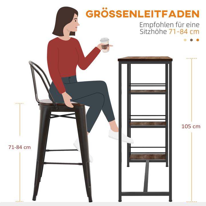 Image du produit Homcom Table de bar (40 x 120 x 105 cm)