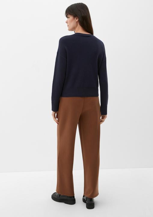 Produktbild s.Oliver Strickpullover Pullover mit geschlitztem Ärmelsaum (48)