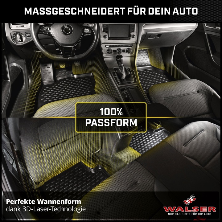 Actual product image Walser Rubber mats XTR for Opel Adam (M13) 10/2012-02/2019 (2 front mats + 2 rear mats)
