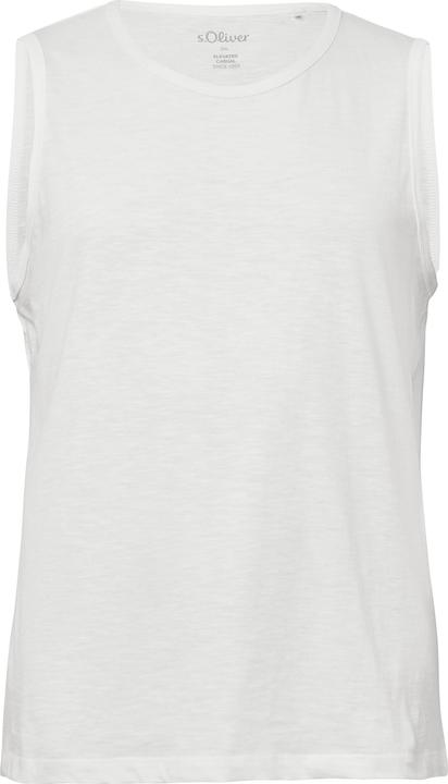 S.Oliver T-Shirt Tanktop mit Flammgarnstruktur und Logo (XXL)