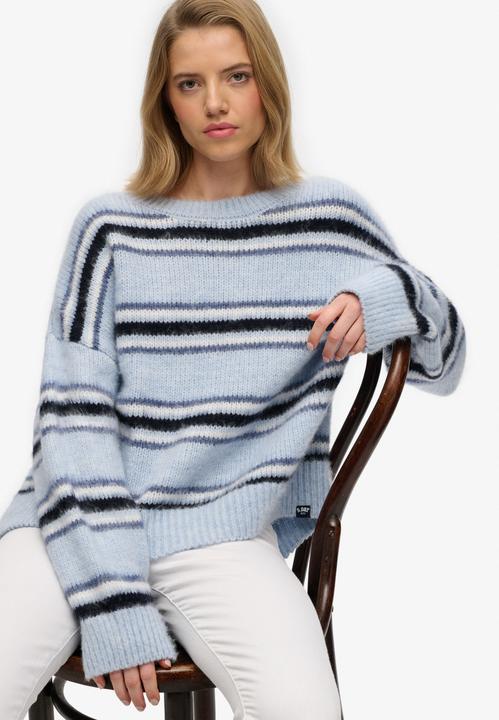 Image du produit Superdry Pull en maille rayé brossé décontracté femme (L)