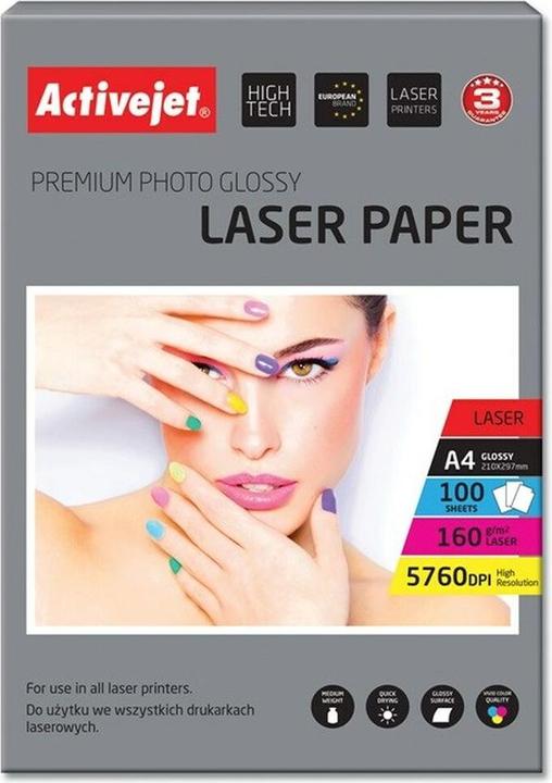 Image du produit Activejet AP4-160G100L Papier photo brillant (160 g/m², A4, 100 x)