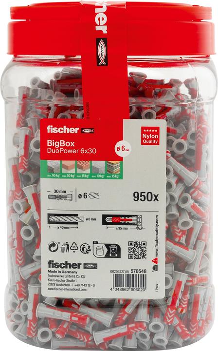 Produktbild Fischer DuoPower 6x30 BigBox (950) (1 Stk.)