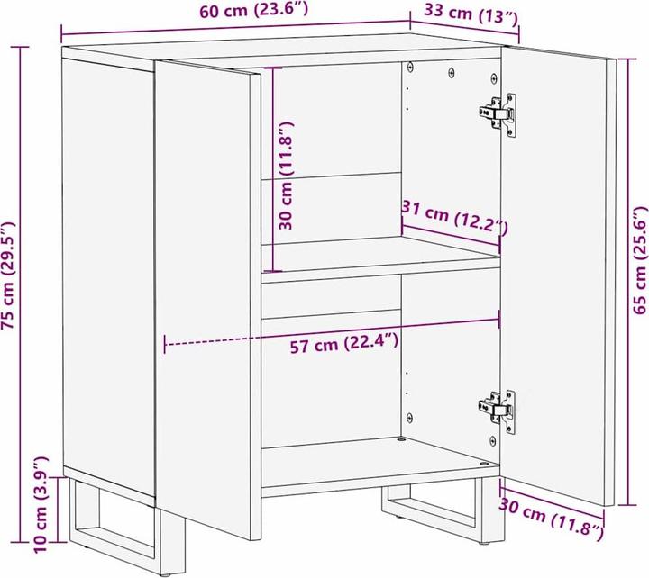 Immagine prodotto VidaXL Sideboard (60 x 33,5 x 75 cm)
