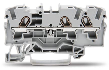 Produktbild Wago DIN-Schienenklemme 3 x 4 mm2 grau (Diverse)