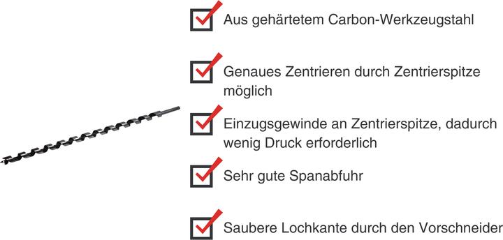 Actual product image Paulimot Schlangenbohrer Ø 22 mm, Länge 600 mm, Form Lewis (4-22 millimetres)