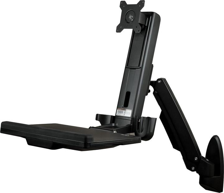 Productafbeelding StarTech Aan de muur bevestigd zit/sta-werkstation - 1 monitor tot 60,96cm 24inch - VESA - In hoogte (Muur, 24", 8 kg)
