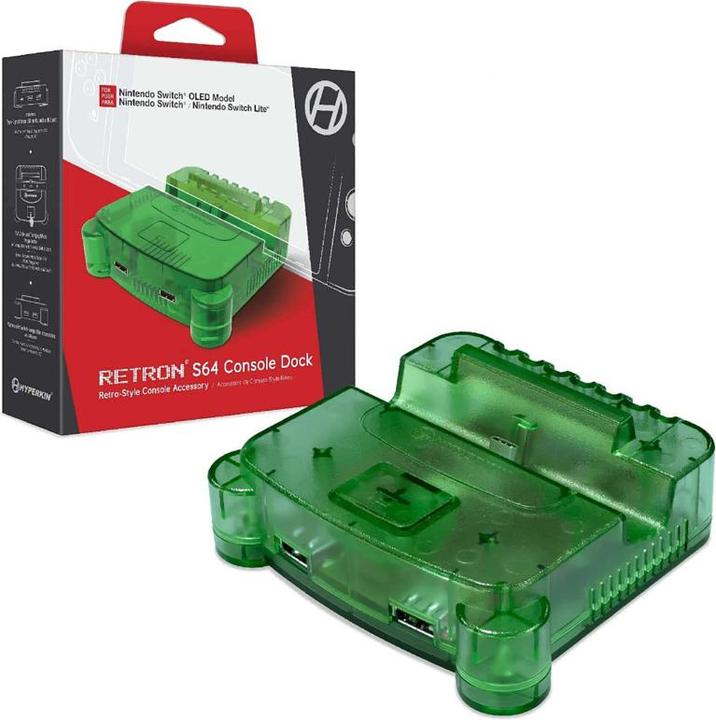 Actual product image Hyperkin Retron S64 Console Dock- Switch (Lime Green) (Switch)