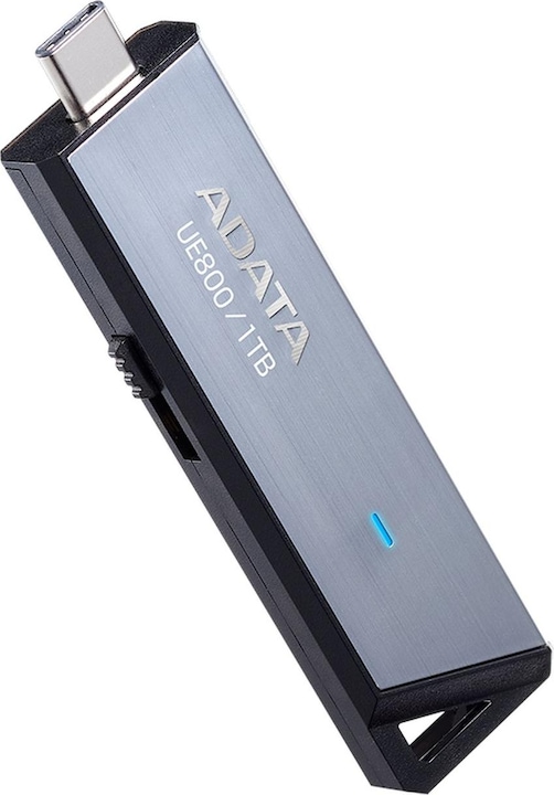 Image du produit Adata LECTEUR DE MÉMOIRE FLASH USB-C 1TB/SILV AELI-UE800-1T-CSG (1000 Go, USB-C)