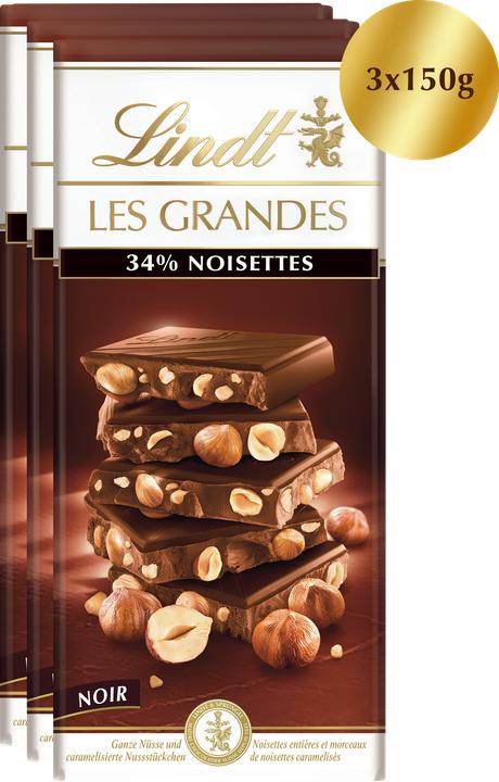 Actual product image Lindt Les Grandes Dark Nut Chocolate Bar (450 g)