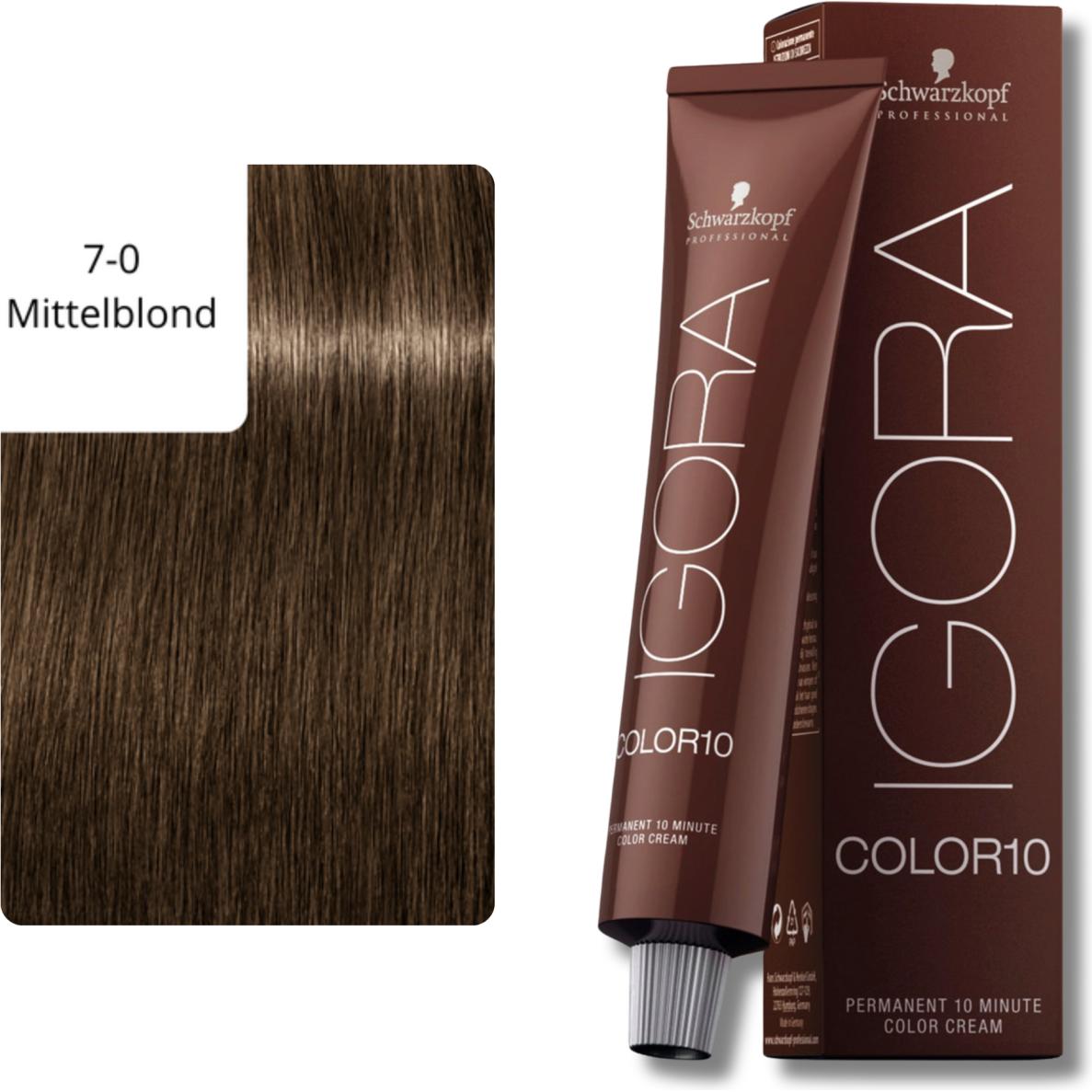 Thumbnail - Schwarzkopf Professional, Haarfarbe, Haarfarbe IGORA Color10 (7-0 Mittelblond)