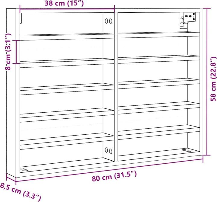 Actual product image VidaXL Display cabinet