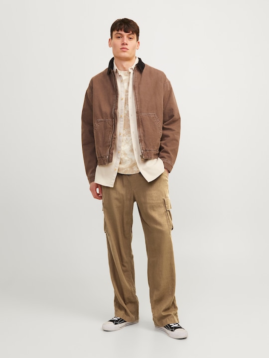 Actual product image Jack & Jones Jpstbill Jjnate Linen Blend Cargo Jogger (M)