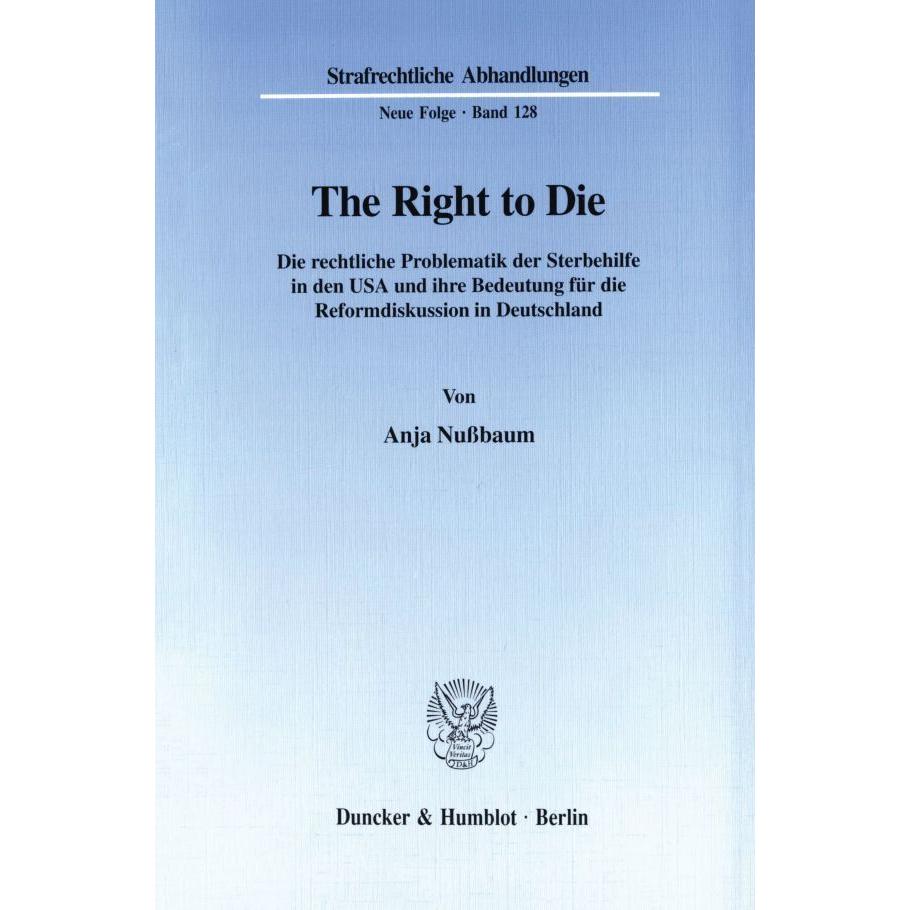 The Right to Die., Fachbücher