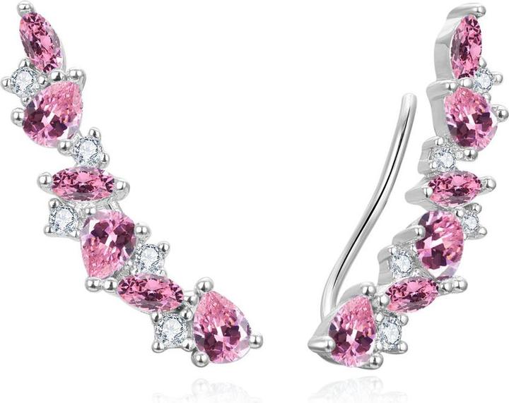 Produktbild Beneto Charming long earrings with pink zircons AGUP3299P