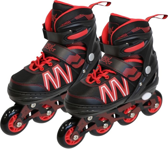 New Sports Inline skates black/red ABEC 7, size 31-34 (31)