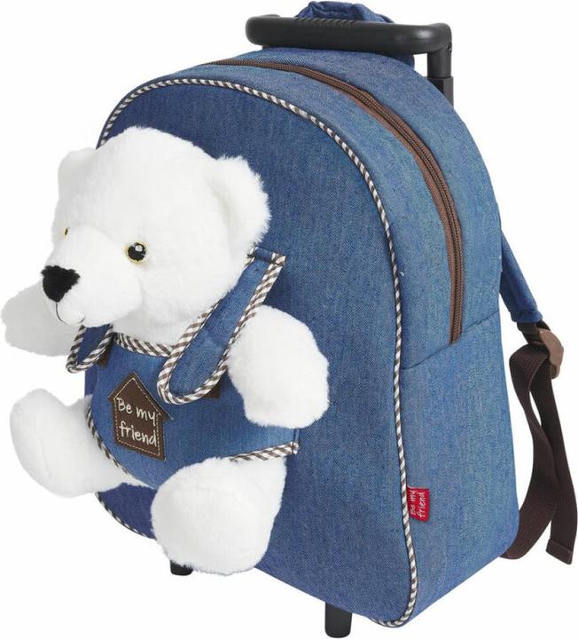 Produktbild Perletti Schulrucksack mit Rädern Perry 38 x 28 x 11 cm Eisbär