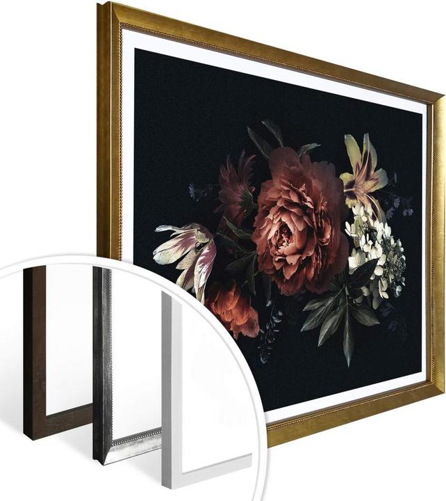 Image du produit Trenddeko Bouquet de fleurs rouge (100 x 80 cm)