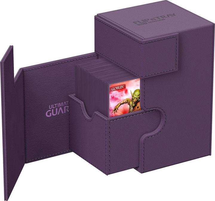 Actual product image Ultimate Guard Card Box Flip'n'Tray XenoSkin Monocolor 100+ Purple